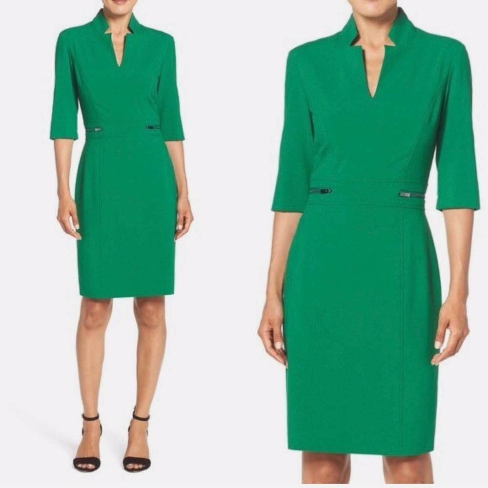 Elegant Green Women's Tahari Dress